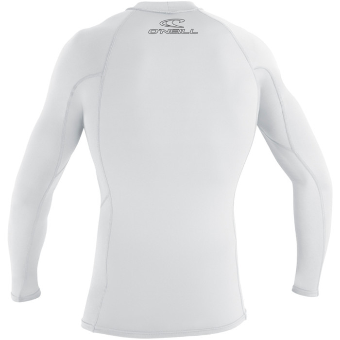 2024 O'Neill Mens Basic Skins Long Sleeve Crew Rash Vest 3342 - White